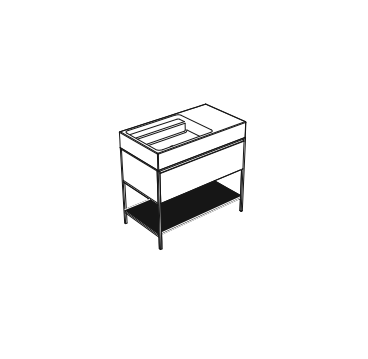 Piano in MDF LACCATO NIC DESIGN ELEN 90 - 90x50x2 cm
