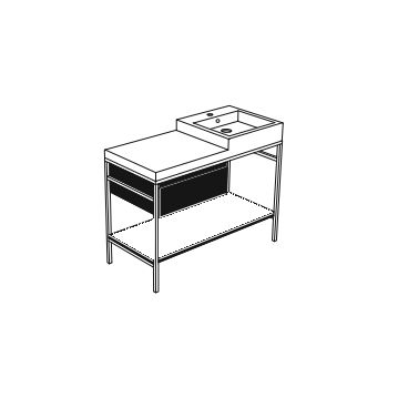 Mobile Cassetto in MDF LACCATO NIC DESIGN SEMPLICE 105 - 57x48x20 cm