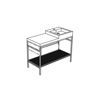 Piano in MDF LACCATO NIC DESIGN SEMPLICE 105 - 105x48x2 cm