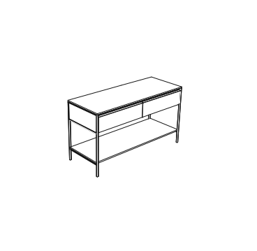Struttura in Acciaio LACCATO NIC DESIGN BRIDGE - 130x50x71 cm